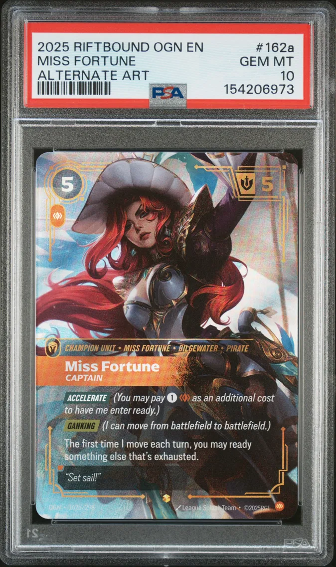 2025 #162a Miss Fortune - Captain PSA 10 Riftbound: League of Legends Ogn-Origins