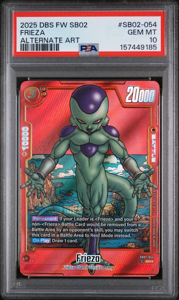 2025 #SB02-054 Frieza PSA 10 Dragon Ball Super Card Game Fusion World Manga Booster 02