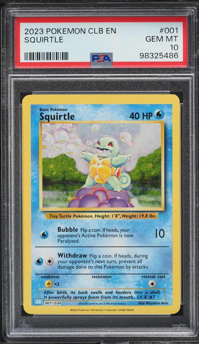 2023 #1 TCG CLASSIC COLLECTION HOLO SQUIRTLE PSA 10 POKEMON