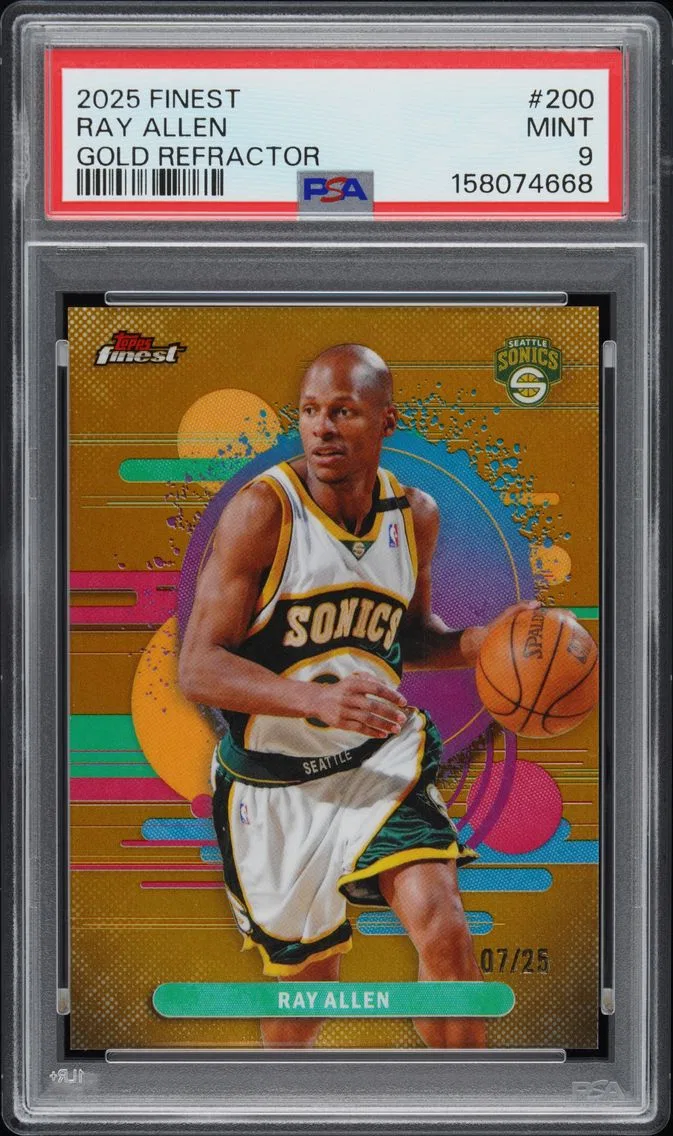 2025 #200 Ray Allen PSA 9 Topps Finest