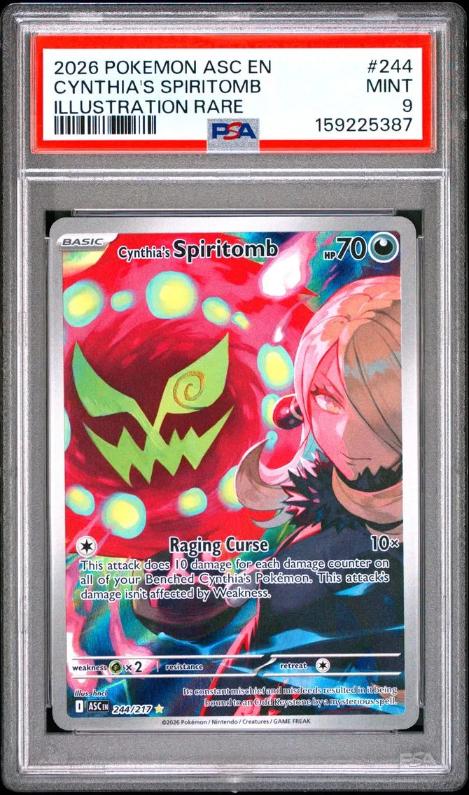 2026 #244 Cynthia's Spiritomb PSA 9 Asc EN-Ascended Heroes