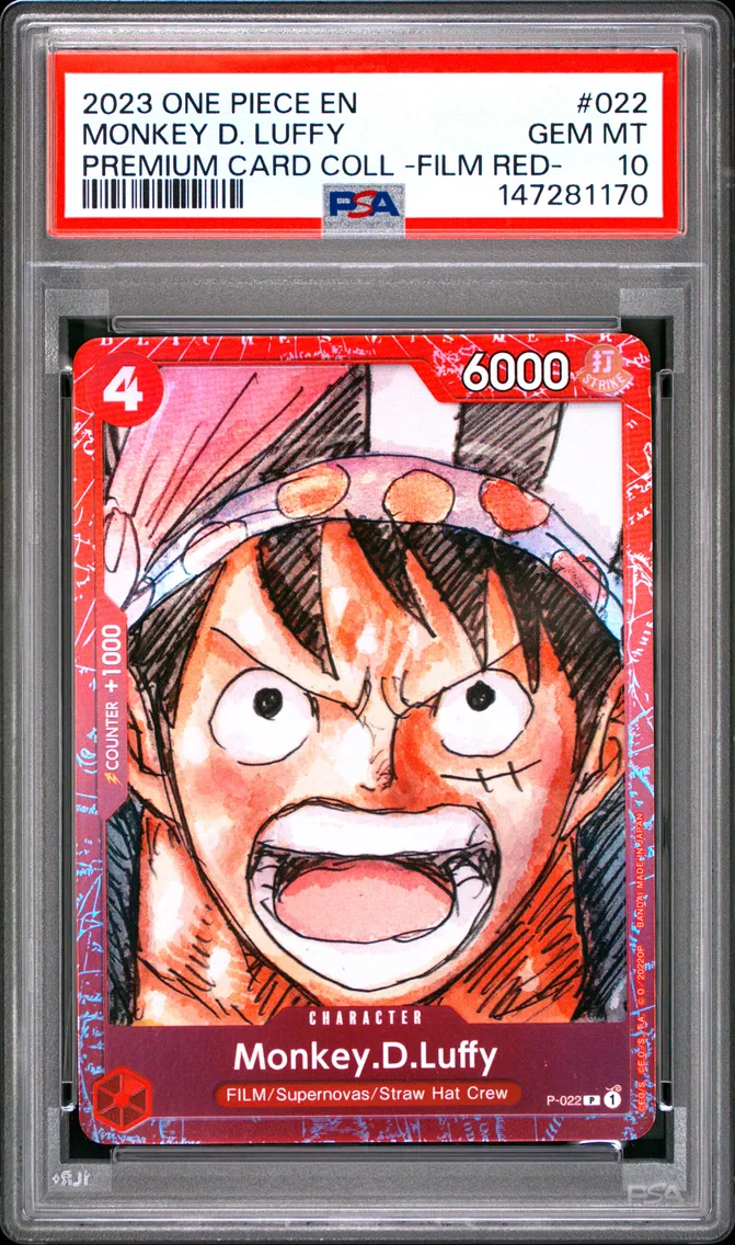 2023 #022 Monkey D. Luffy PSA 10 One Piece Premium Card Collection -One Piece Film Red-