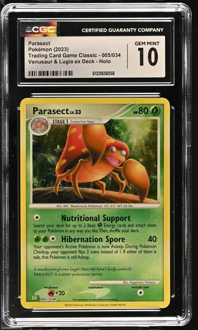 2023 #005 Parasect CGC 10 Trading Card Game Classic - CLV, CLC, CLB - English