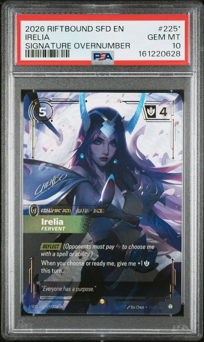 2026 #225* Irelia - Fervent PSA 10 Riftbound: League of Legends Sfd-Spiritforged