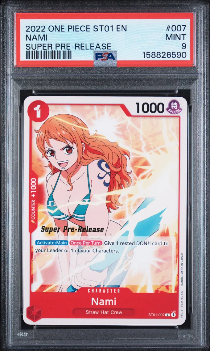 2022 #007 Nami PSA 9 One Piece Starter Deck ST01-Straw Hat Crew