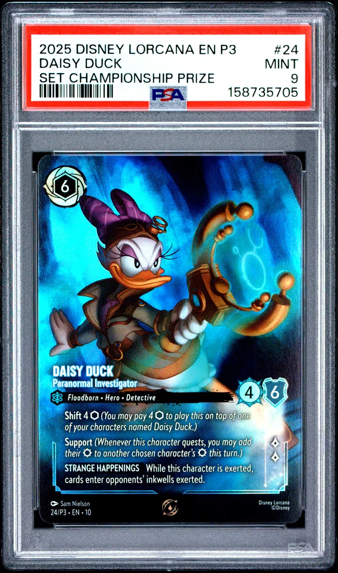 2025 #24 Daisy Duck - Paranormal Investigator PSA 9 Disney Lorcana EN P3-Promo