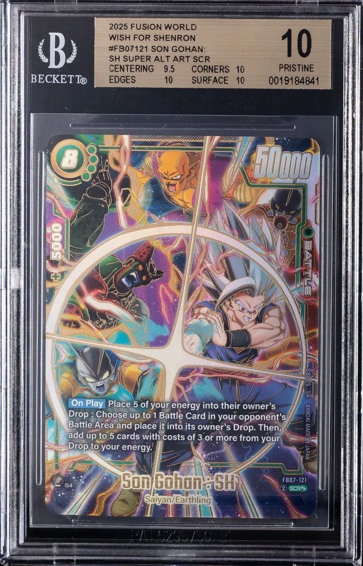 2025 #FB07121 Son Gohan: SH Super BGS 10 Fusion World Wish For Shenron | Alt Art SCR
