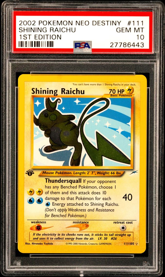 2002 #111 Shining Raichu 1st Edi