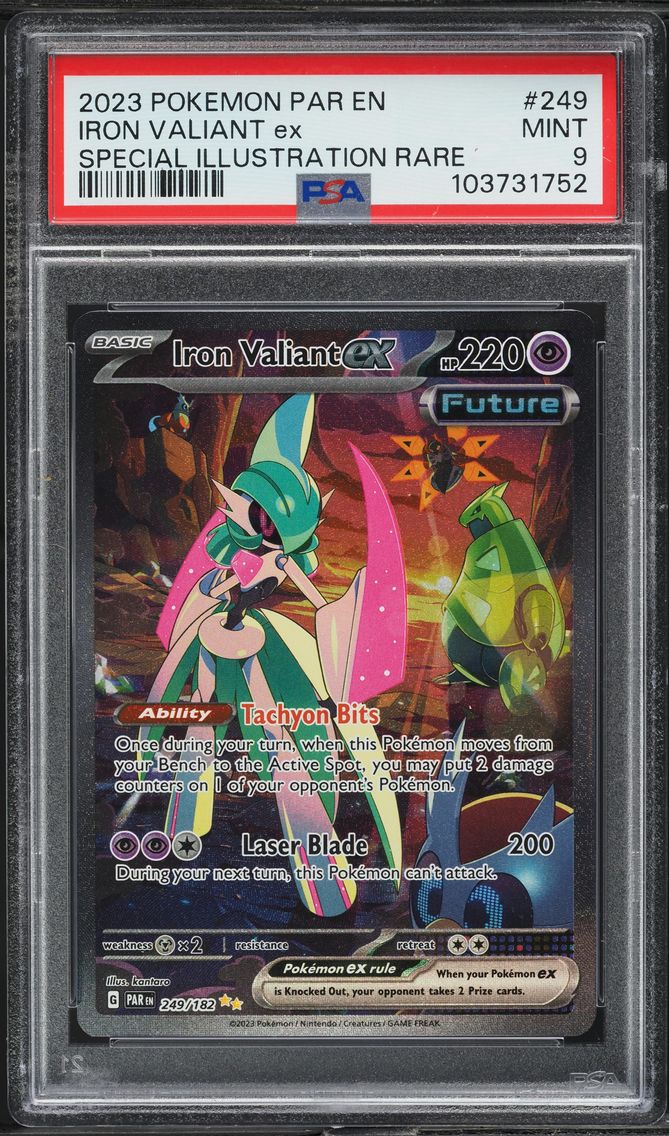 2023 #249 SV PARADOX RIFT SIR IRON VALIANT EX PSA 9 POKEMON