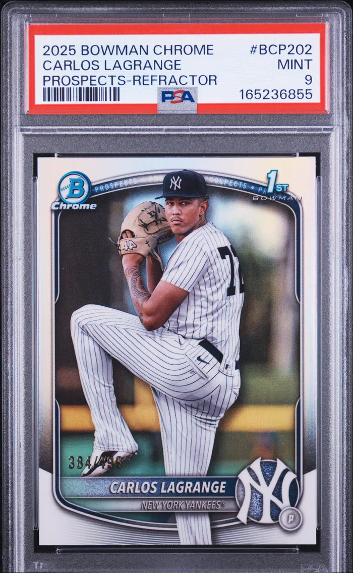2025 #BCP202 Carlos Lagrange PSA 9 Bowman Chrome Prospects