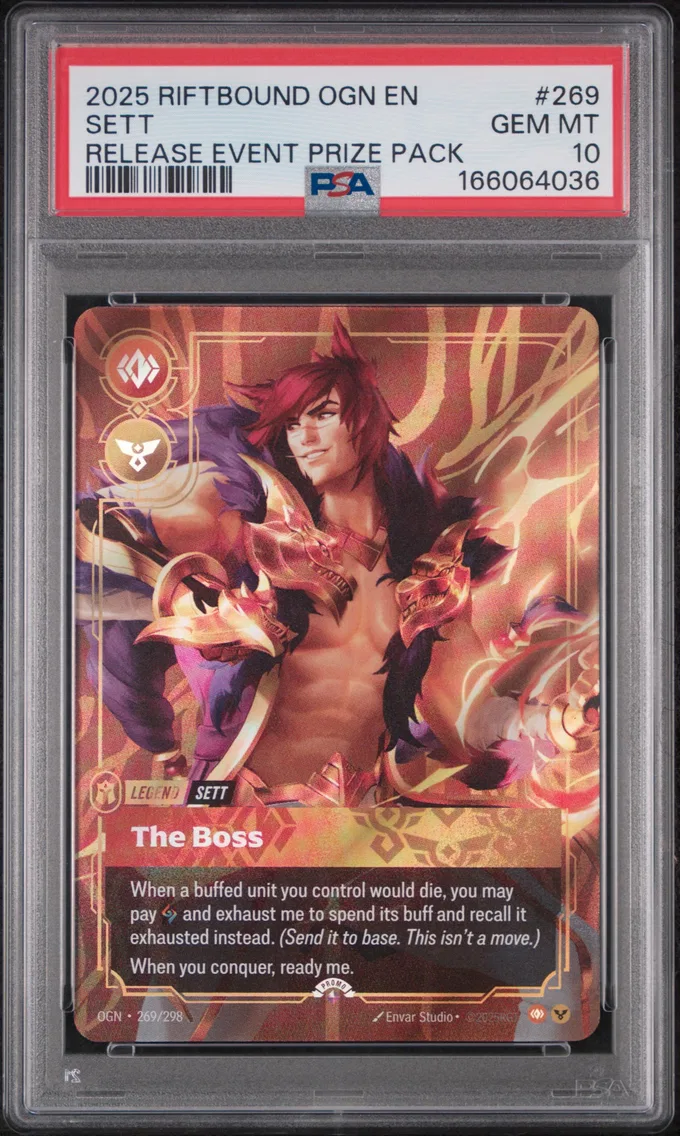 2025 #269 Sett - the Boss PSA 10 Riftbound: League of Legends Ogn-Origins