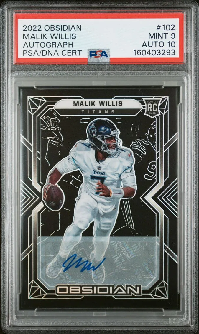 2022 #102 Malik Willis PSA 9 Panini Obsidian