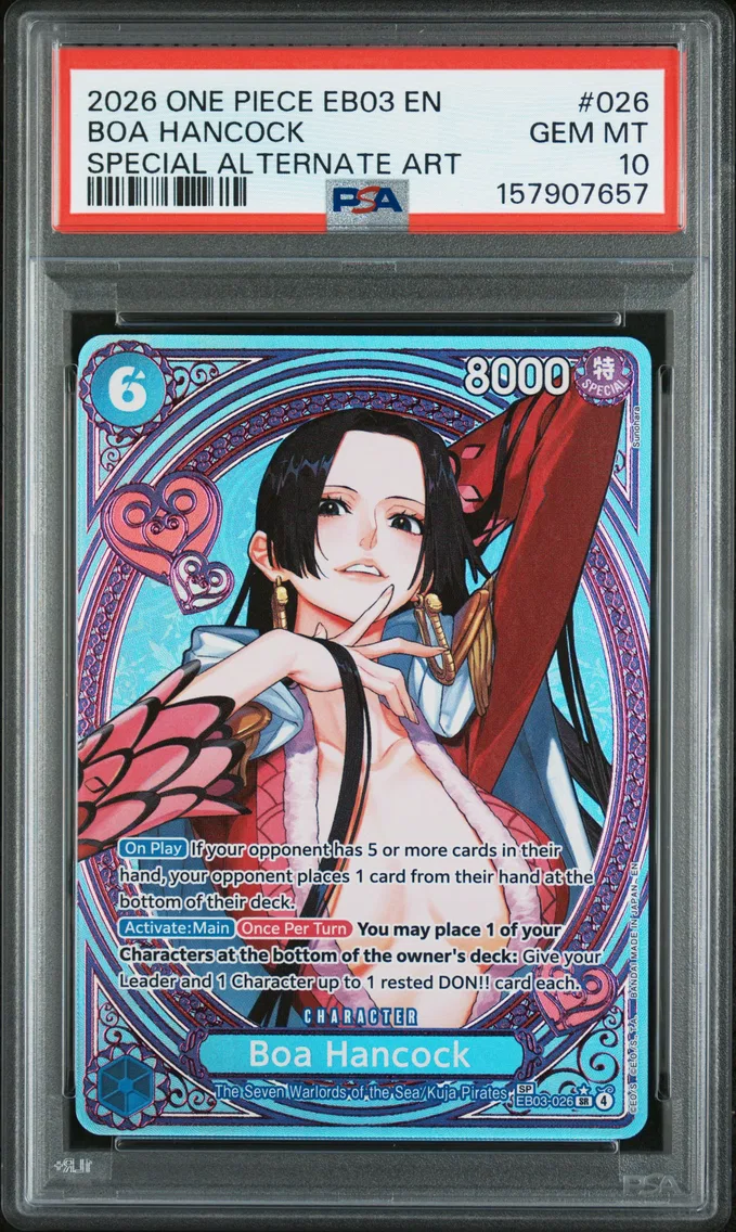 2026 #026 Boa Hancock PSA 10 One Piece EB03-Extra Booster -One Piece Heroines Edition-