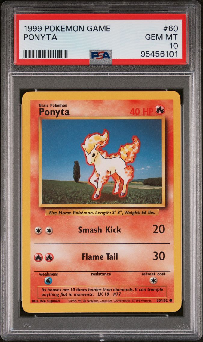 1999 #60 Ponyta PSA 10 Game