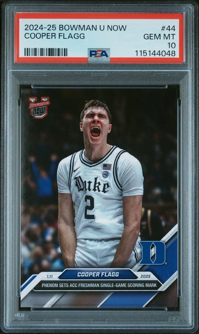 2024 #44 Cooper Flagg PSA 10 Bowman U Now