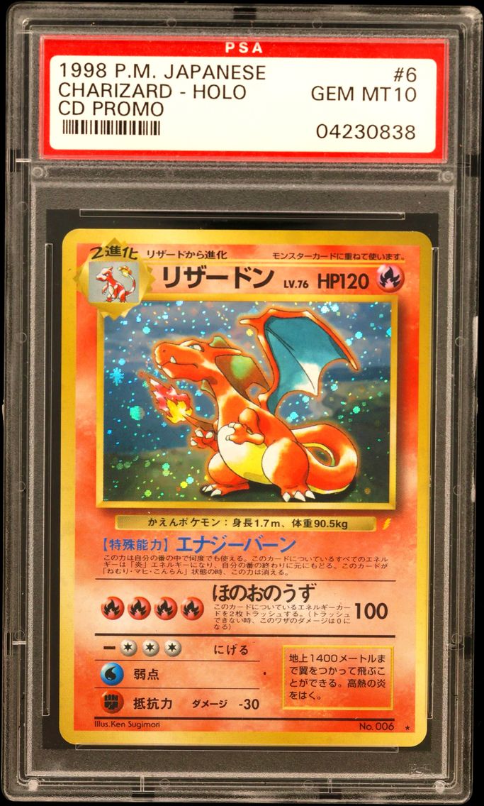 1999 #6 Charizard-Holo PSA 10 Ja