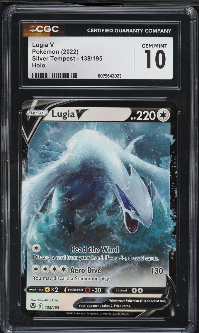 2022 #138 Lugia V CGC 10 Sword & Shield Silver Tempest Pokemon
