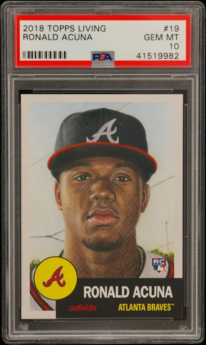 2018 #19 RONALD ACUNA PSA 10 Topps Living