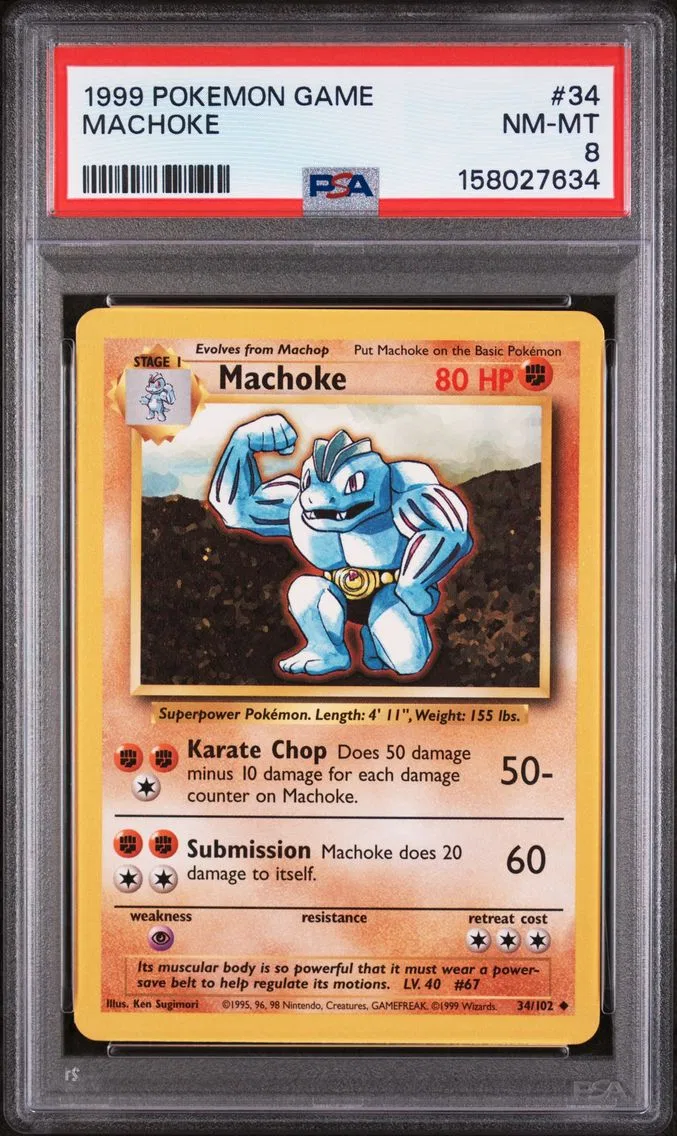 1999 #34 Machoke PSA 8 Game
