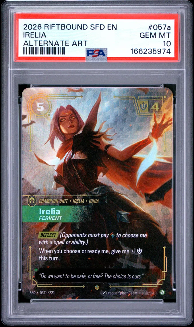 2026 #057a Irelia - Fervent PSA 10 Riftbound: League of Legends Sfd-Spiritforged