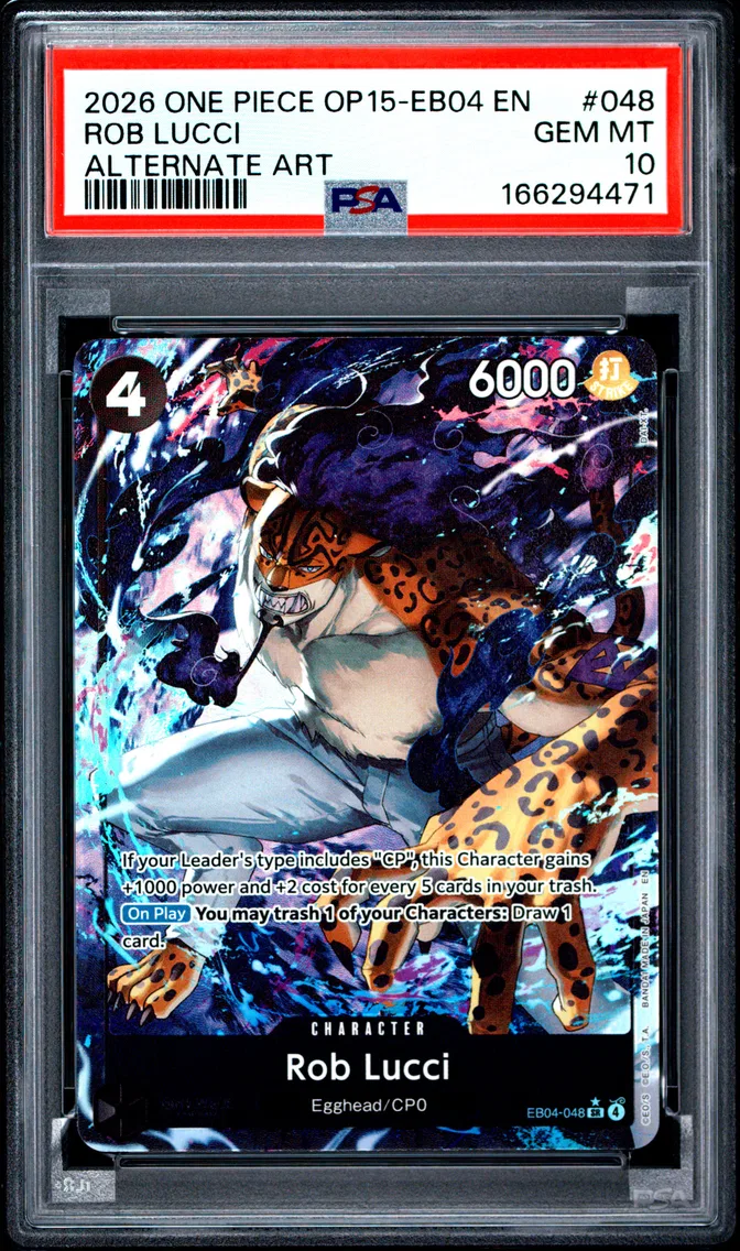 2026 #048 Rob Lucci PSA 10 One Piece OP15-EB04-Adventure on Kami's Island