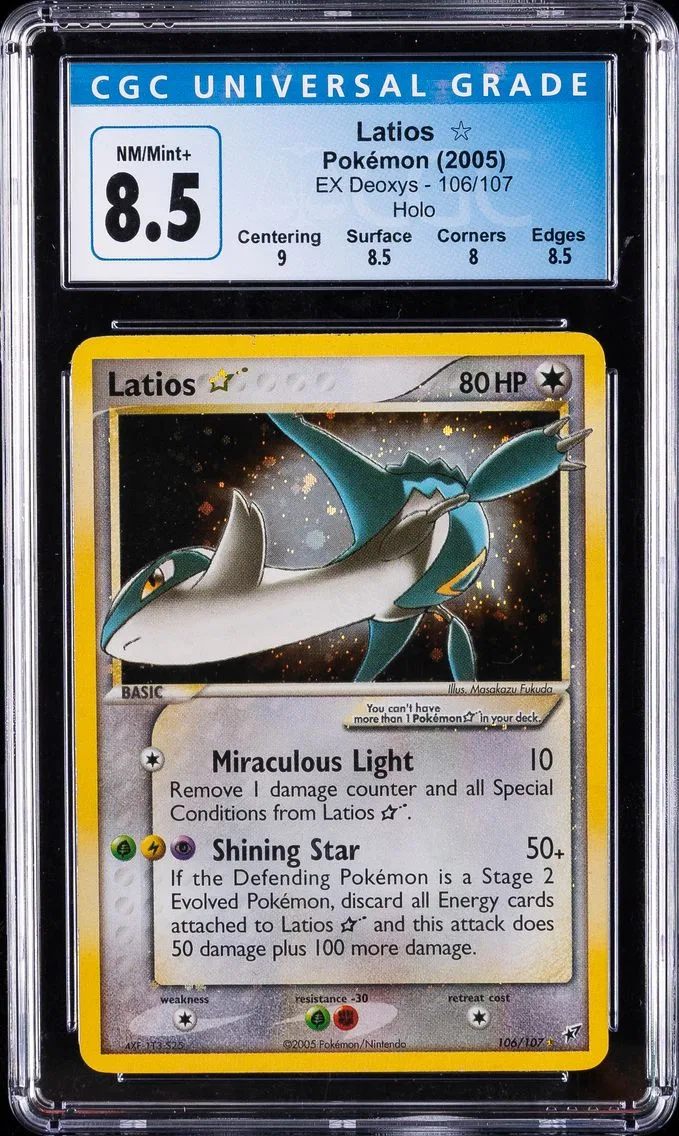 2005 #106 Latios-Holo CGC 8.5 EX Deoxys Pokemon