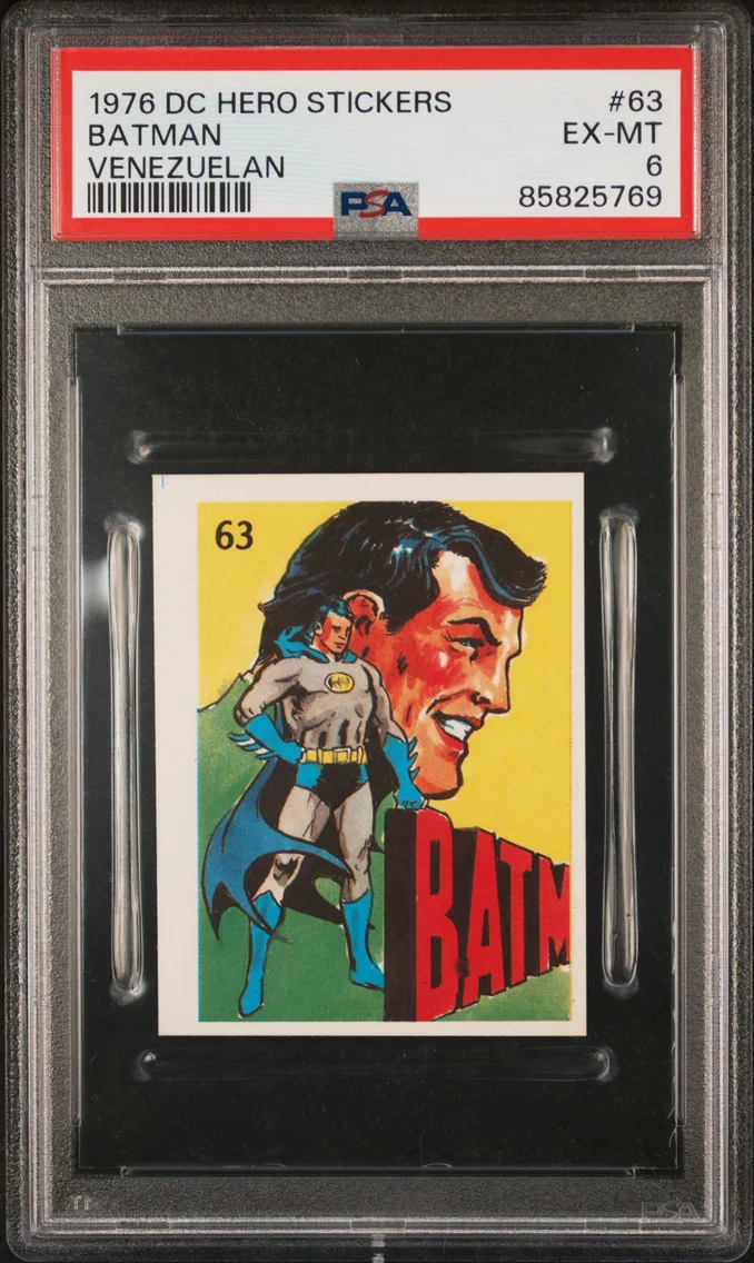 1976 #63 Batman PSA 6 DC Super Hero Stickers Venezuelan