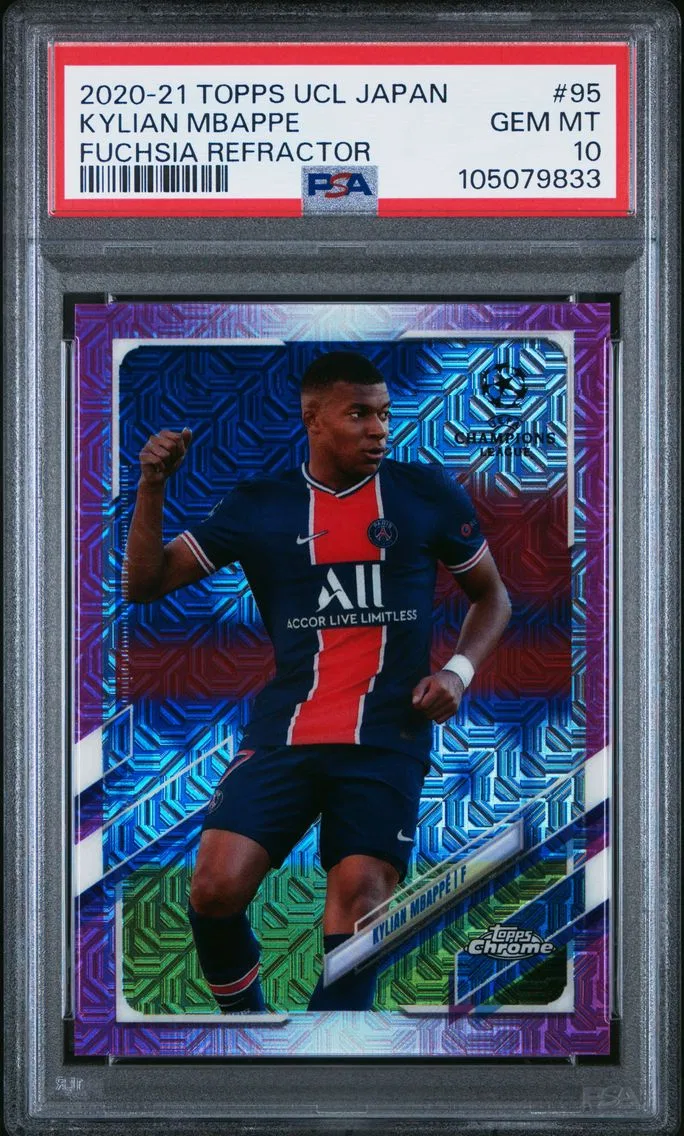 2020 #95 Kylian Mbappe PSA 10 Topps UEFA Champions League Japan Edition