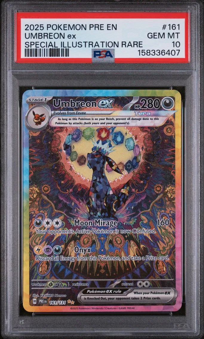 2025 #161 Umbreon EX PSA 10 Pre 