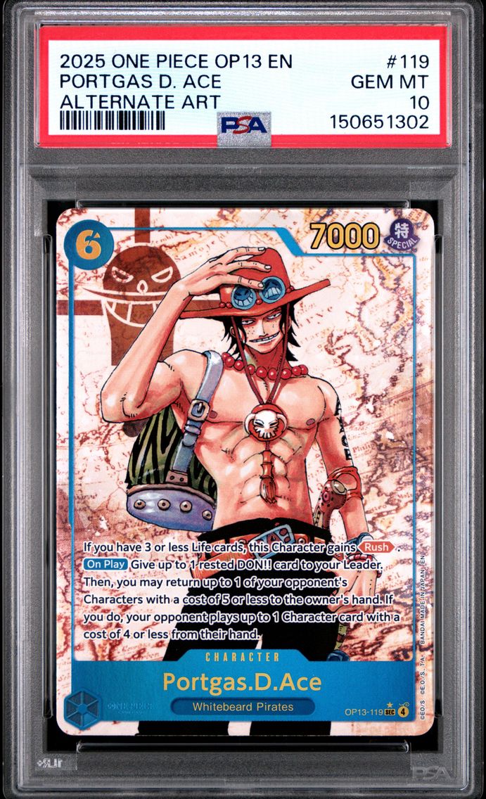 2025 #119 Portgas D. Ace PSA 10 One Piece OP13-Carrying on His Will