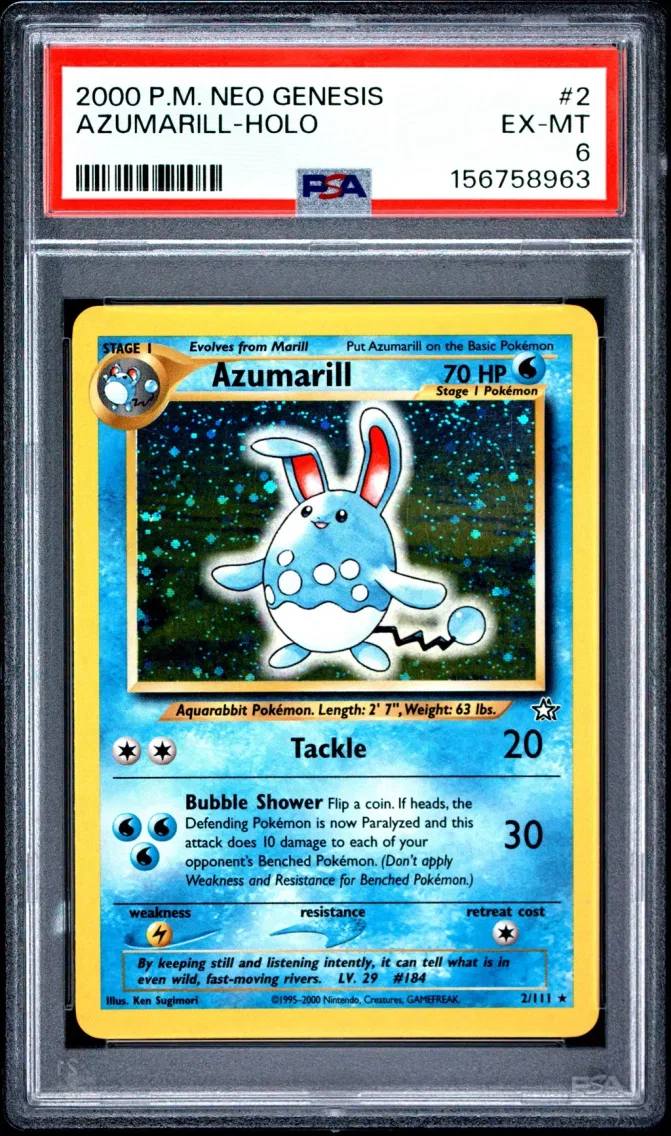 2000 #2 Azumarill-Holo PSA 6 Neo Genesis