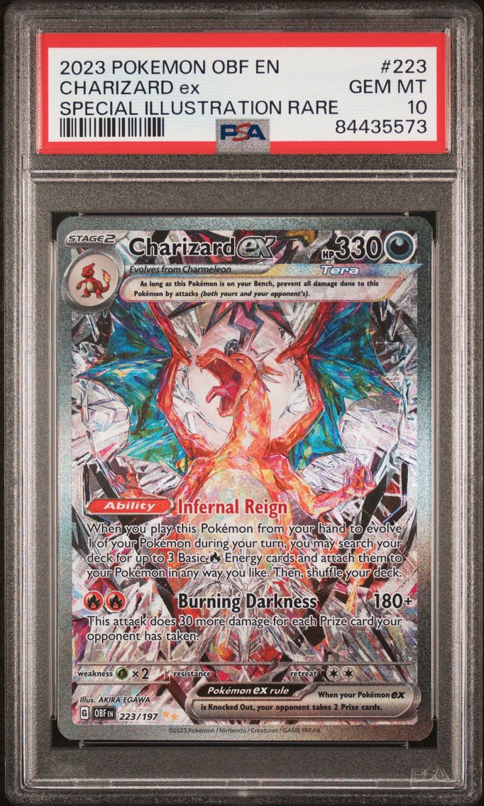 2023 #223 Charizard EX PSA 10 Obf EN-Obsidian Flames Pokemon