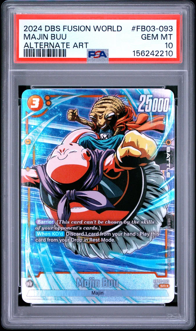 2024 #FB03-093 Majin Buu PSA 10 Dragon Ball Super Card Game Fusion World Raging Roar