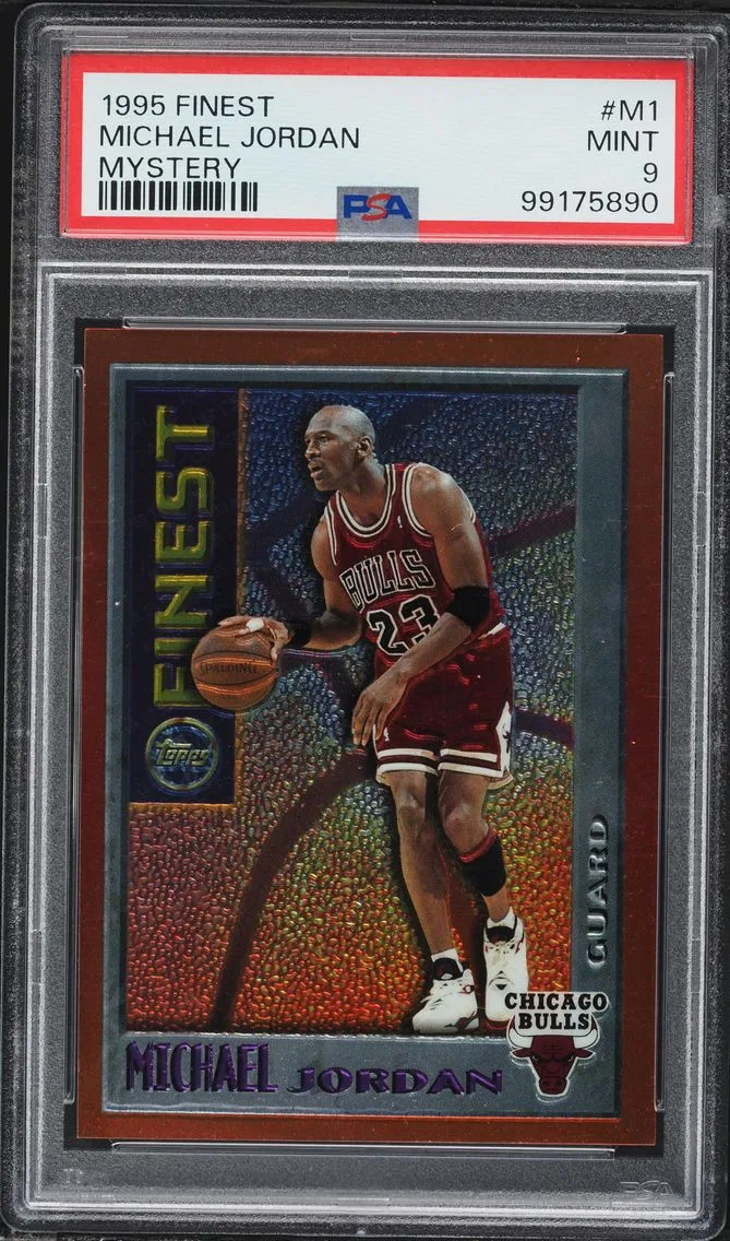 1995 #M1 Michael Jordan PSA 9 Finest Mystery Basketball