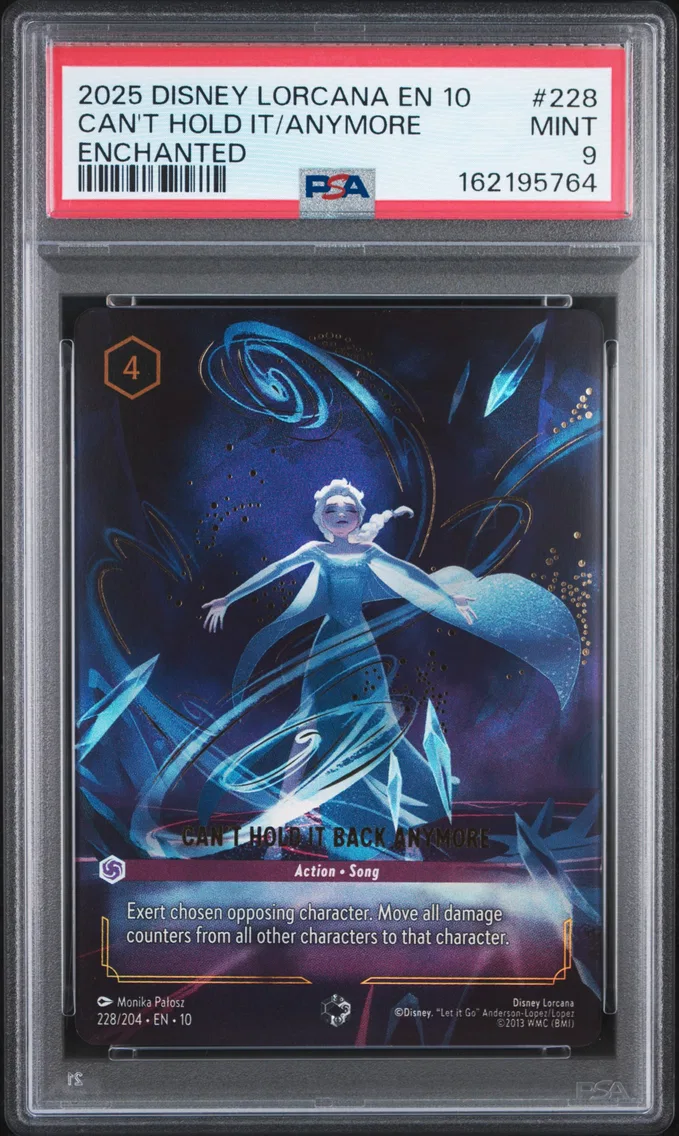 2025 #228 Can't Hold It Back Anymore PSA 9 Disney Lorcana EN 10-Whispers in the Well