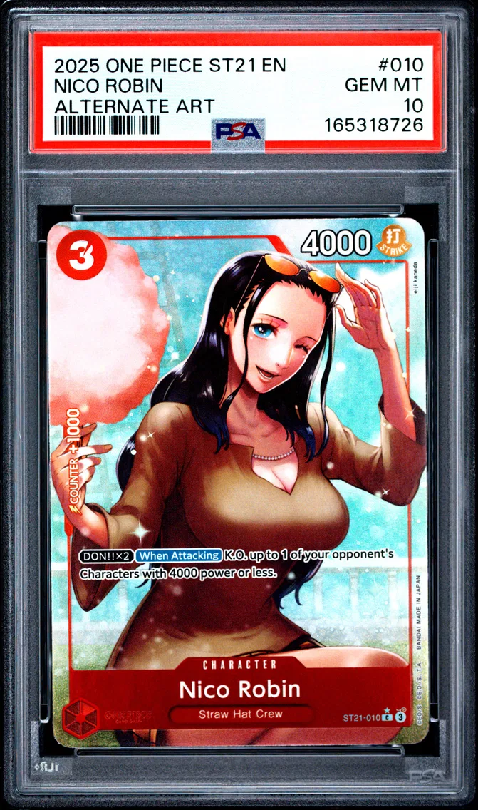 2025 #010 Nico Robin PSA 10 One Piece Starter Deck ST21-EX Gear 5