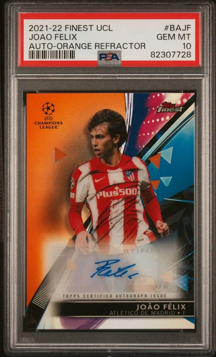 2021 #BAJF Joao Felix PSA 10 Topps Finest UEFA Champions League Autographs