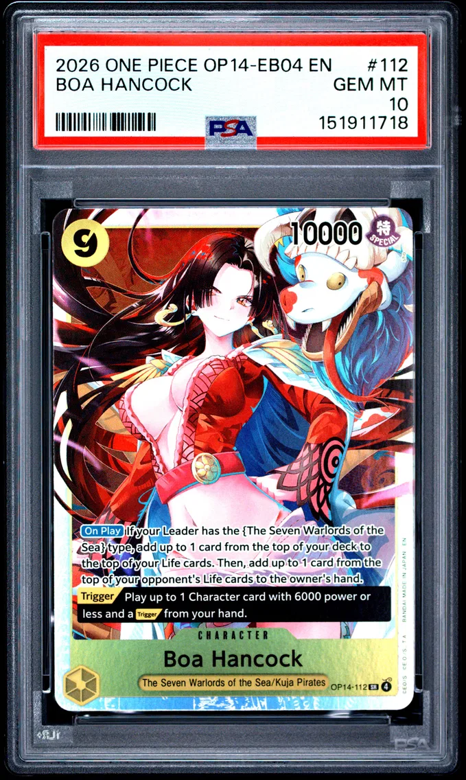 2026 #112 Boa Hancock PSA 10 One Piece OP14-EB04-the Azure Sea's Seven