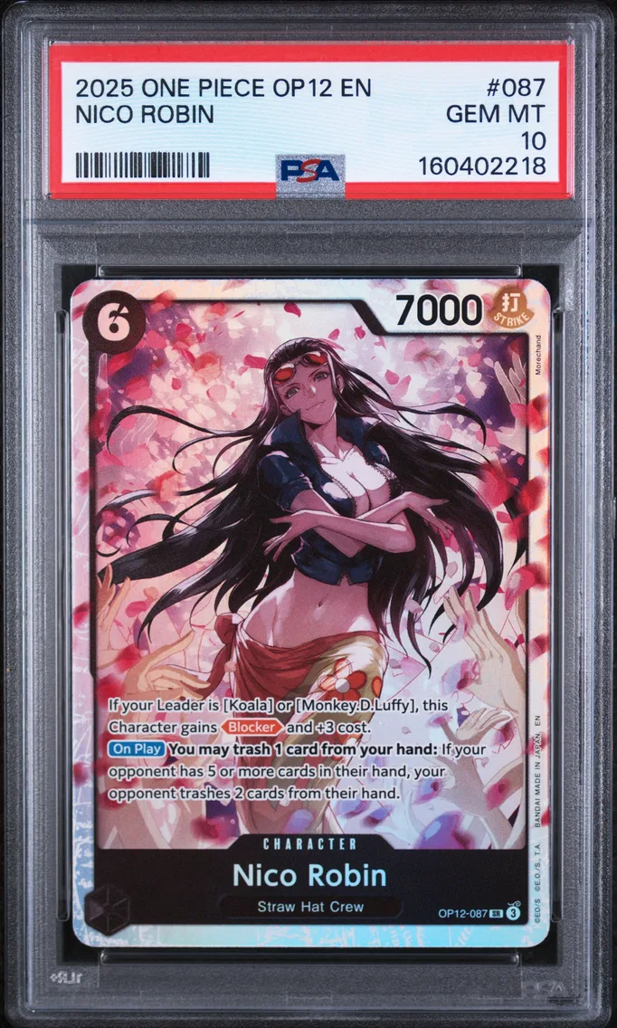 2025 #087 Nico Robin PSA 10 One Piece OP12-Legacy of the Master