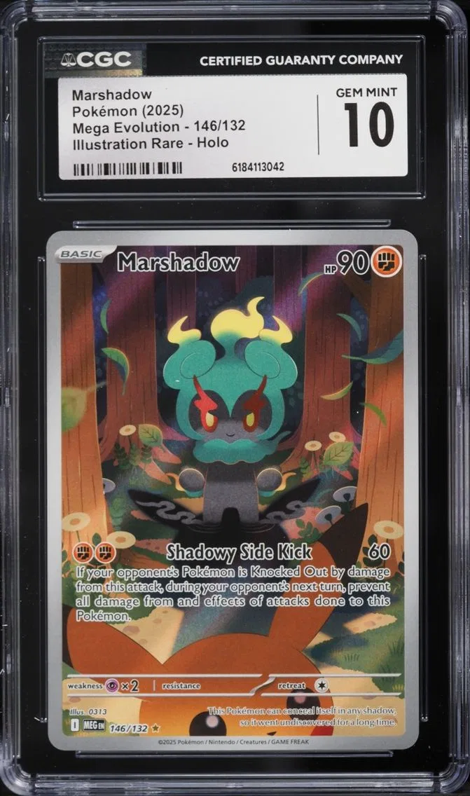 2025 #146 Marshadow CGC 10 Pokemon Mega Evolution IR