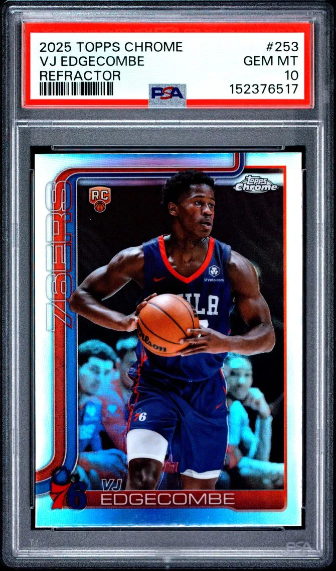 2025 #253 VJ Edgecombe PSA 10 Topps Chrome