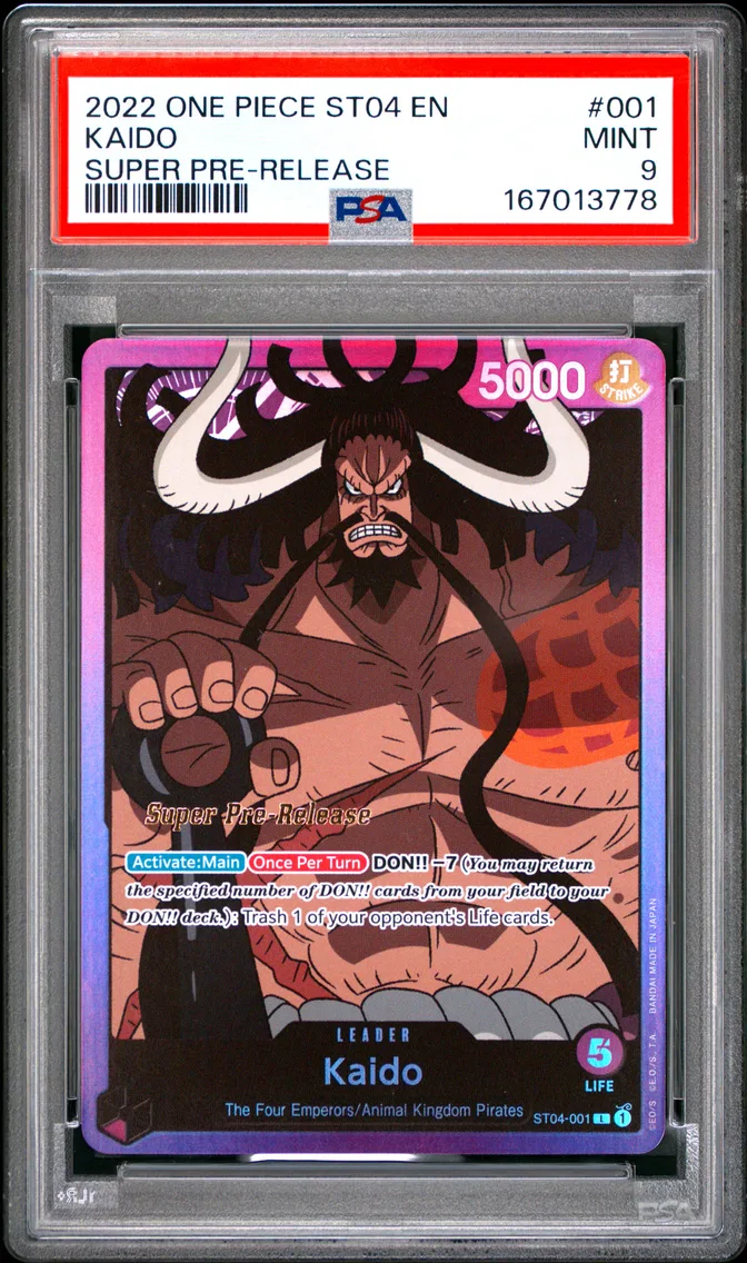 2022 #001 KAIDO PSA 9 One Piece Starter Deck ST04-Animal Kingdom Pirates