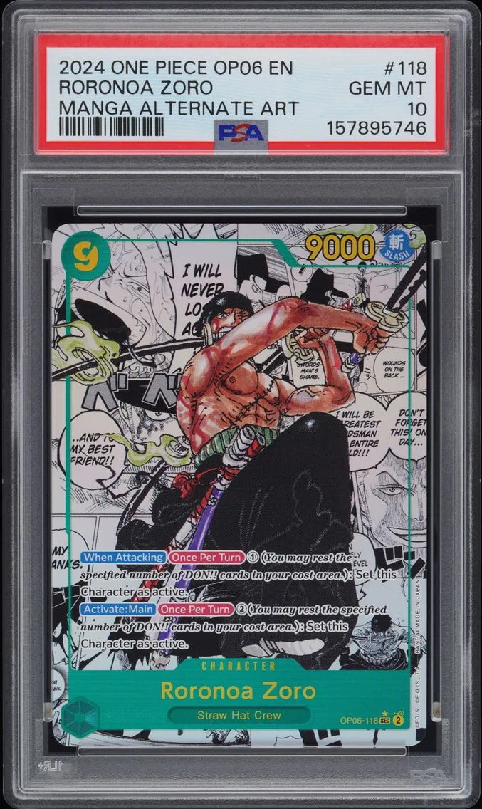 2024 #118 Roronoa Zoro PSA 10 On