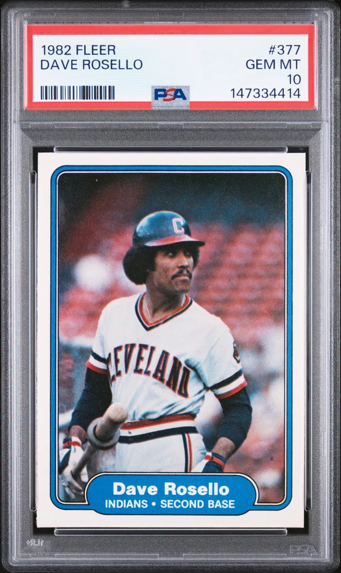 1982 #377 Dave Rosello PSA 10 Fleer