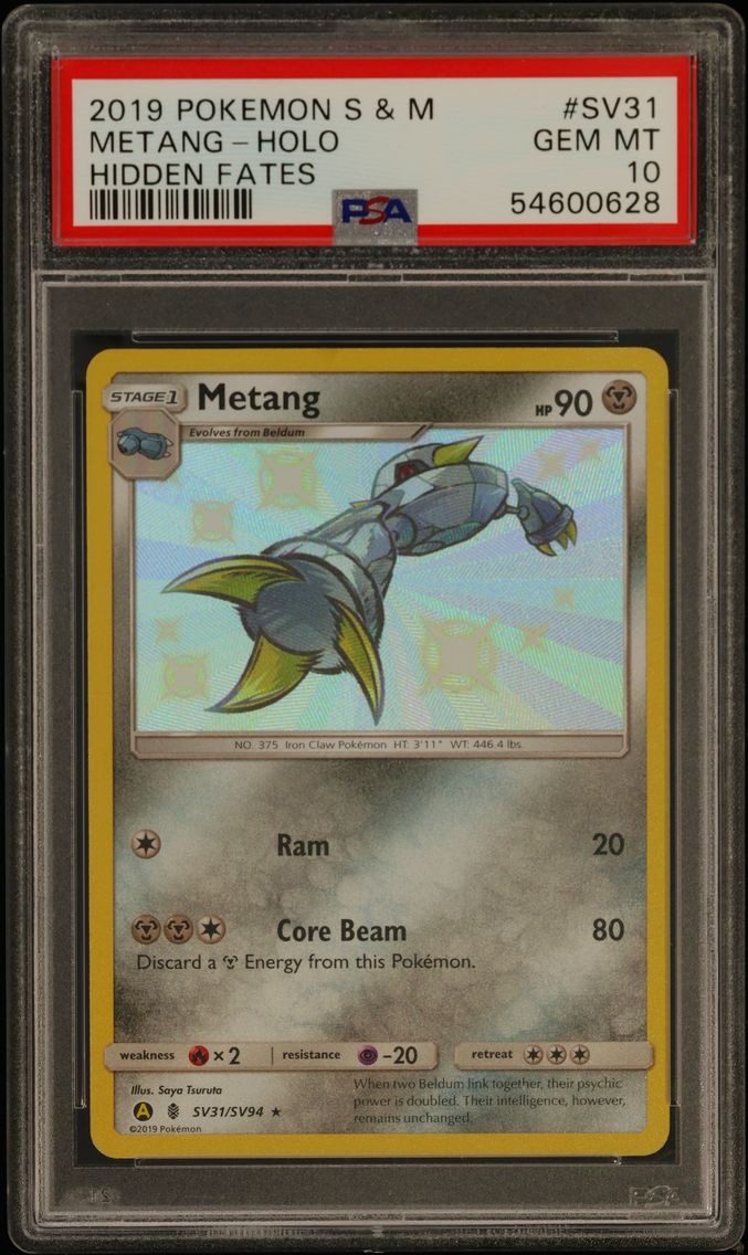 2019 #SV31 Metang-Holo PSA 10 Sun & Moon Hidden Fates