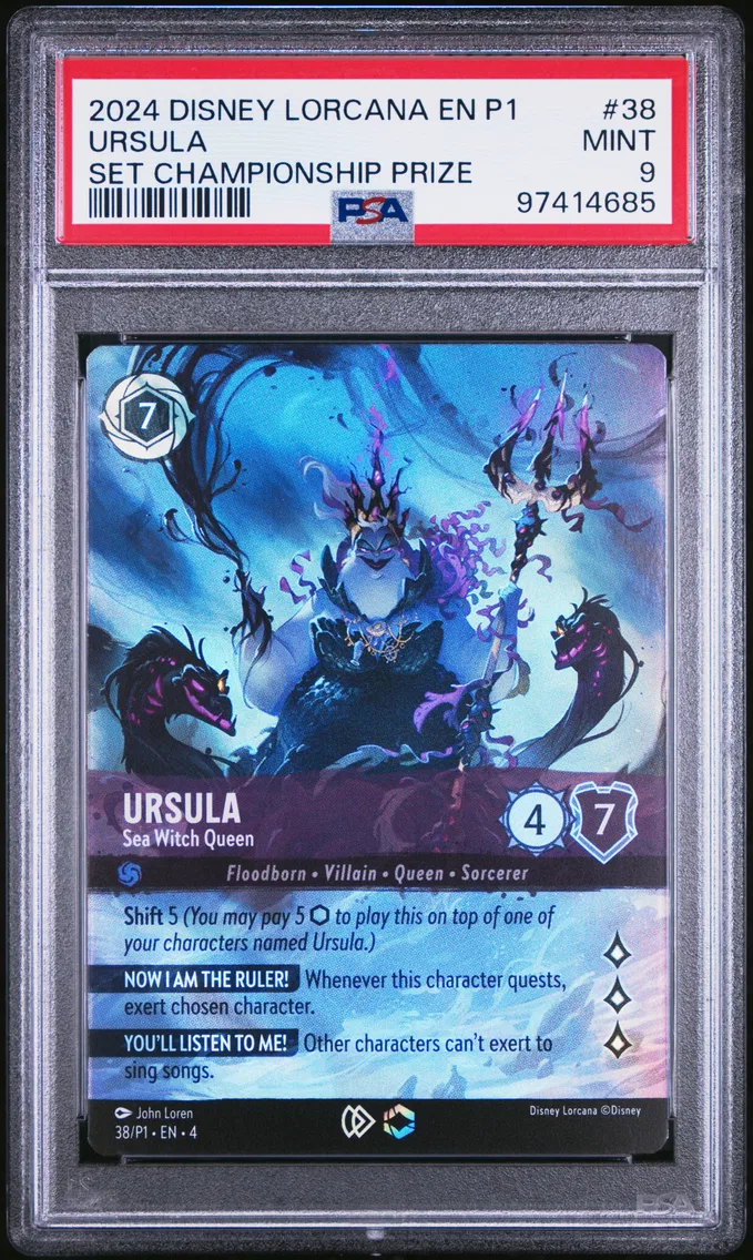 2024 #38 Ursula - Sea Witch Queen PSA 9 Disney Lorcana EN P1-Promo