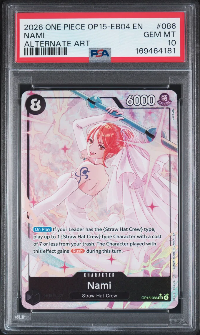 2026 #086 Nami PSA 10 One Piece OP15-EB04-Adventure on Kami's Island