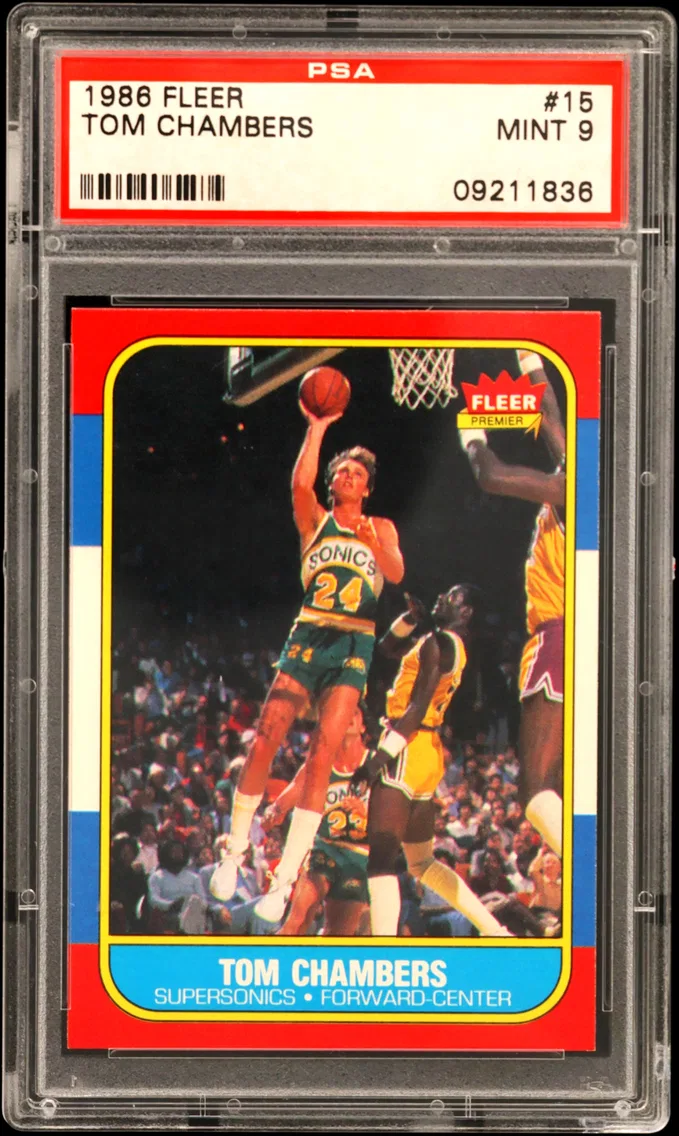 1986 #15 Tom Chambers PSA 9 Fleer