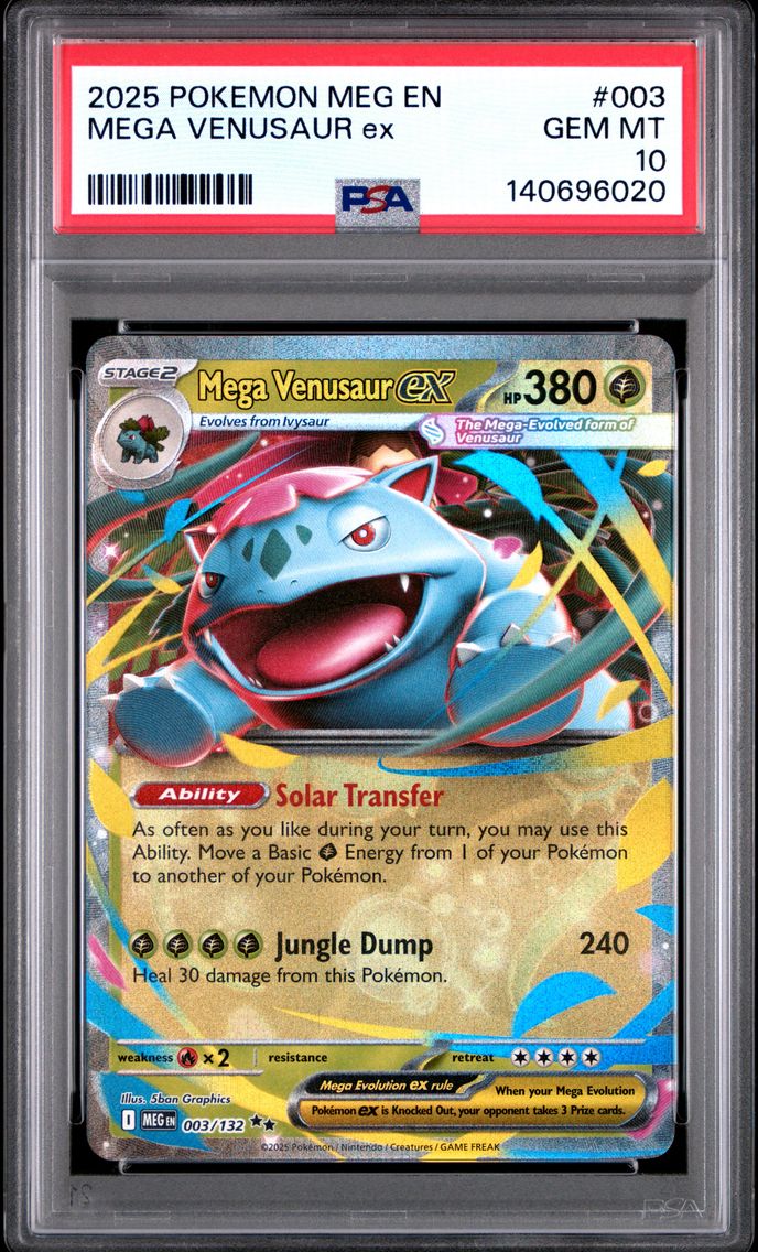 2025 #003 Mega Venusaur EX PSA 10 Meg EN-Mega Evolution Pokemon