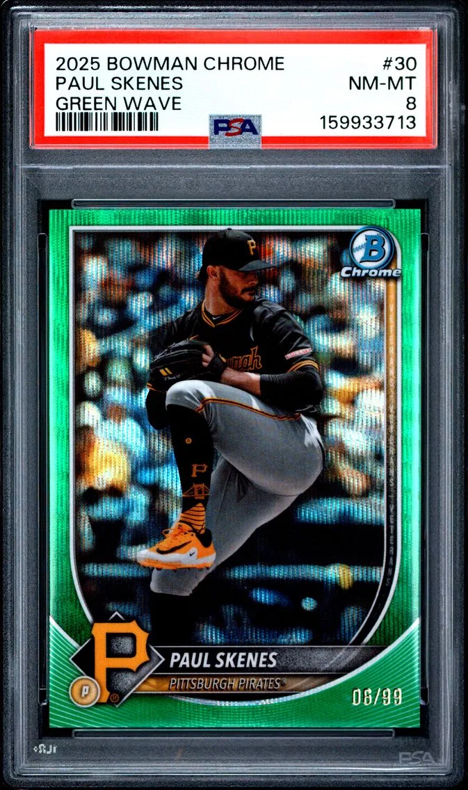 2025 #30 Paul Skenes PSA 8 Bowman Chrome